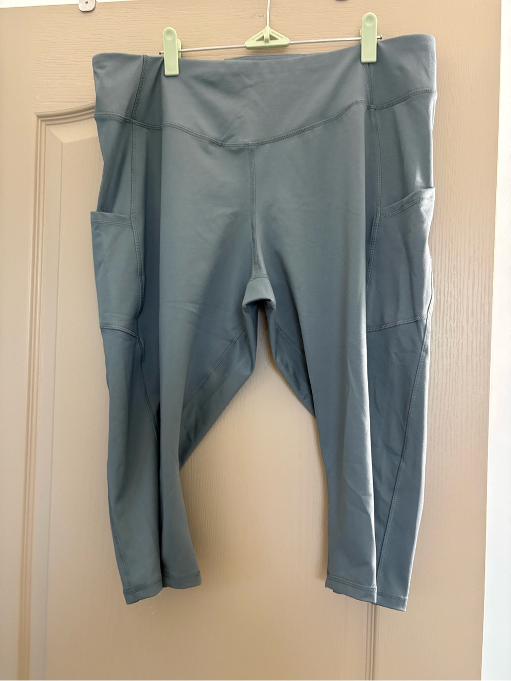 Joe Fresh Slate Blue High-Waist Leggings with Side Pockets